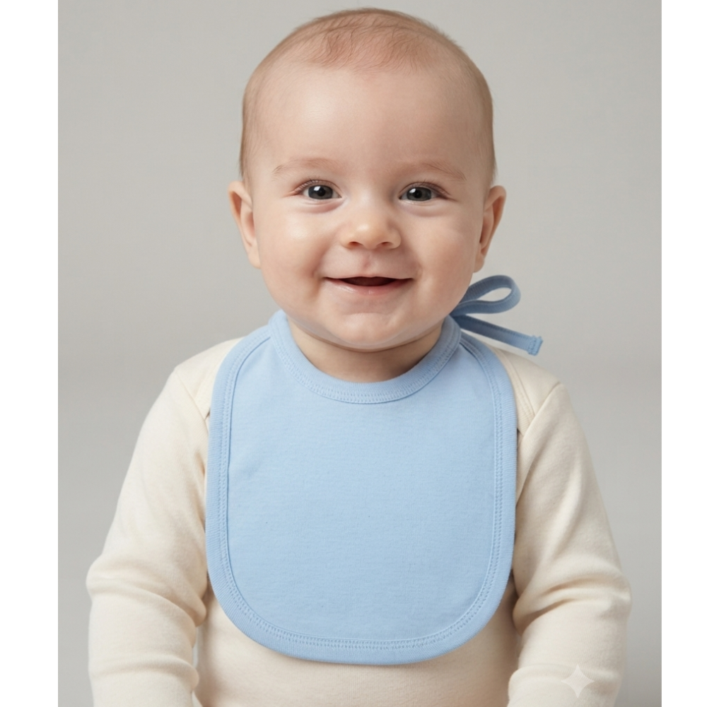 BB12: Plain Blue Neck Tie Bib (Made in UK) BB12: Plain Blue Neck Tie Bib (Made in UK)